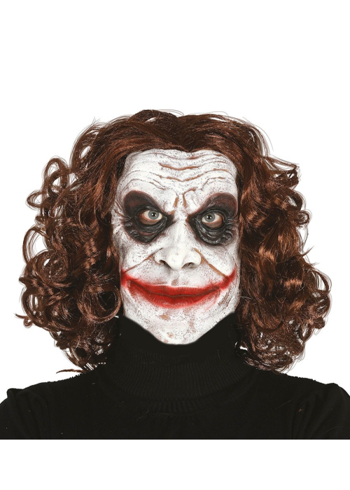 Mascara Payaso de Comic con Pelo - Complementos de Joker y Joker Baby