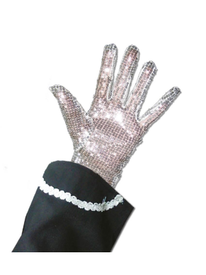 Guante Lentejuelas Plata - Guantes