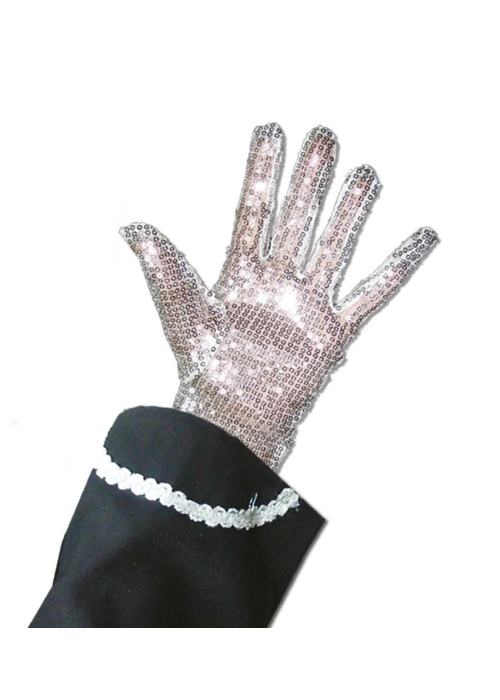 Guante Lentejuelas Plata - Guantes