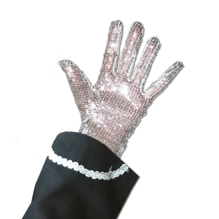 Guante Lentejuelas Plata - Guantes