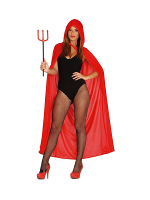 Capa Roja Capucha y Terciopelo 130 cm - Capas