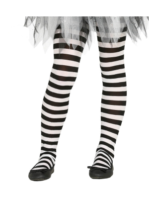 Panty Blanco y Negro Infantil - Medias y Pantys