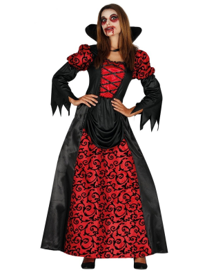 Fantasia de Vampira Gótica Vermelha