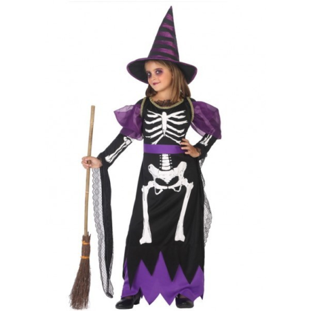 Disfraz de Esqueleto Bruja Infantil - Disfraces Calaveras y Catrinas