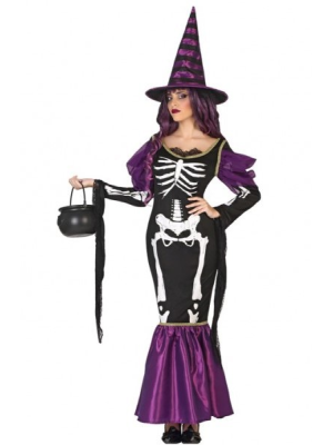 Disfraz de Esqueleto Bruja para Mujer - Disfraces Halloween Calaveras