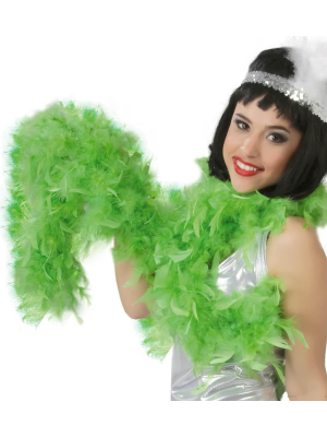 Boa Plumas Verde - Complementos años 20