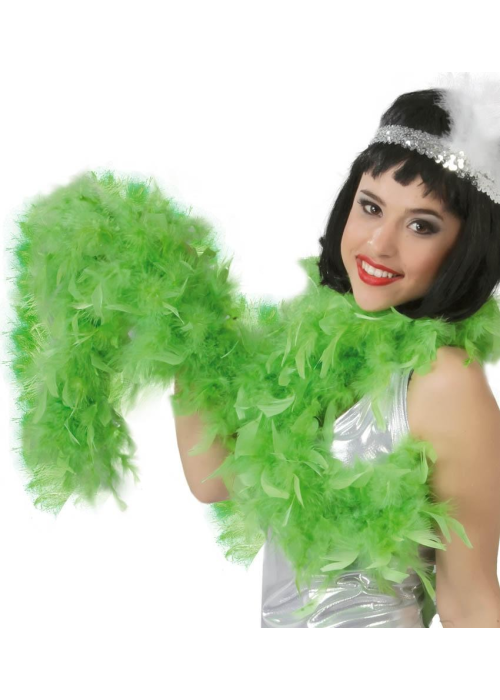 Boa Plumas Verde - Complementos años 20