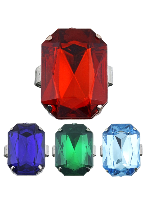 Bague avec pierres de couleurs