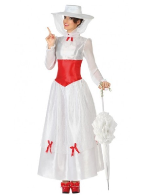 Disfraz de Niñera Blanca - Disfraces de Mary Poppins Adultos