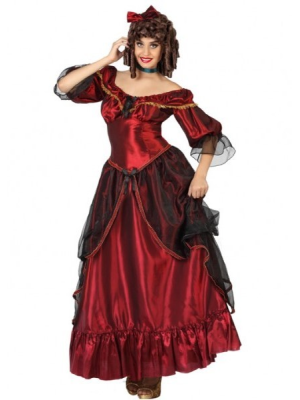 Disfraz de Dama Sureña Roja - Ã‰poca y Venecianos
