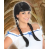 Peluca Trenzas Negra - Complementos Mexicanos
