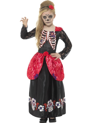 Comprar Disfraz De Catrina Deluxe Infantil - Disfraces de Halloween Infantiles