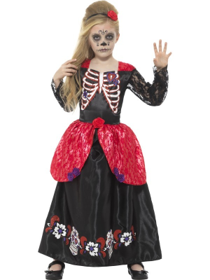 Comprar Disfraz De Catrina Deluxe Infantil - Disfraces de Halloween Infantiles