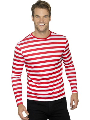 Comprar Camiseta Rayas Roja y Blanca por solo 11.00€ – Tienda de disfraces online