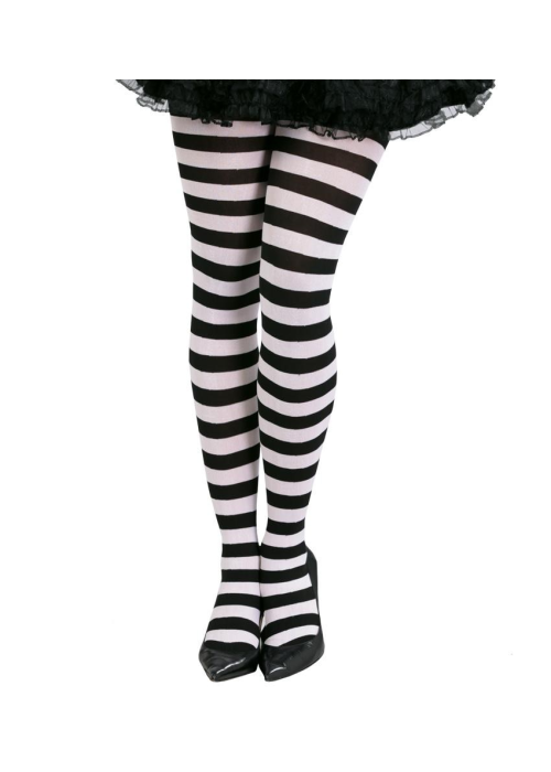 Panty Rayas Negra y Blanca - Medias y Pantys Halloween
