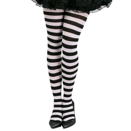 Panty Rayas Negra y Blanca - Medias y Pantys Halloween