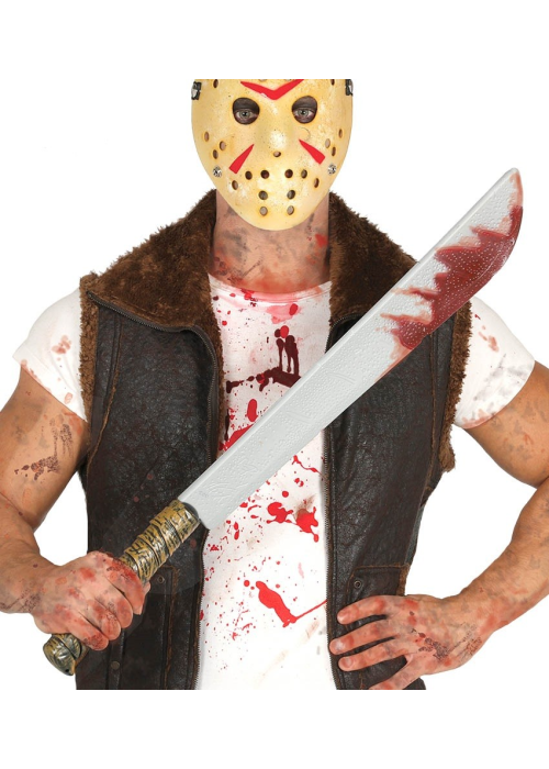 Machete con Sangre 74cms - Armas de Halloween