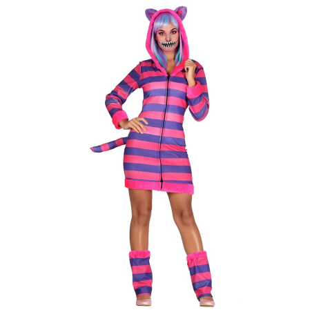Disfraz de Gato Rayado Vestido - Disfraces de Alicia Adultos