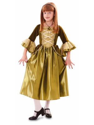 Disfraz de Princesa Verde Infantil - Disfraces de Medievales y Guerreros