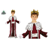 Disfraz de Rey Mago Granate Plata Infantil - Disfraces Navideños para Niños