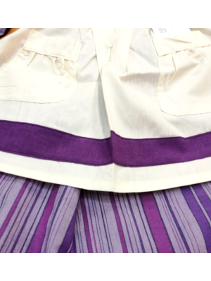 Conjunto Casera Rayas Morada y Lila - Trajes Neska - Baserritarra Niña