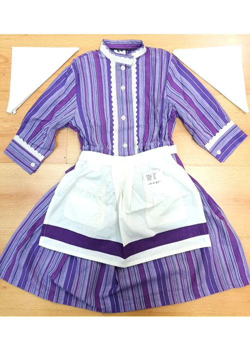 Conjunto Casera Rayas Morada y Lila - Trajes Neska - Baserritarra Niña