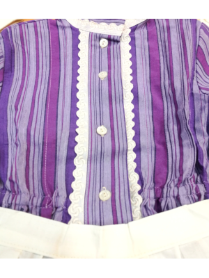 Conjunto Casera Rayas Morada y Lila - Trajes Neska - Baserritarra Niña