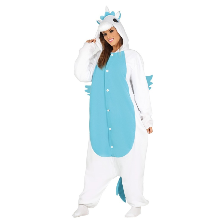 Disfraz de Unicornio Pijama Azul - Disfraces de Animales Adultos