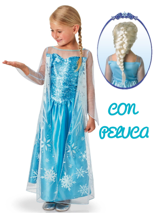 Comprar Disfraz de Elsa con Peluca - TABLET*Cine, Dibujos y Cuentos