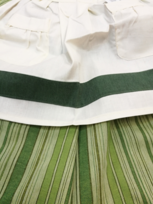 Conjunto Casera Rayas Verde - Trajes Neska - Baserritarra Niña