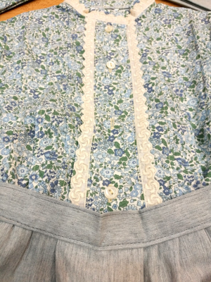 Comprar Conjunto Casera Flores Azul y Bies de Flores - Trajes Neska - Baserritarra Niña