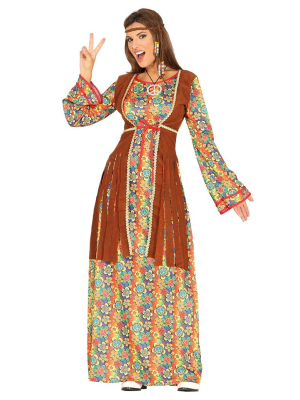 Disfraz de Hippie Flower Largo - Años 60-70 (Hippies)