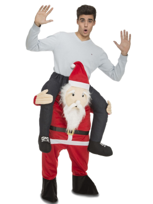 Traxe de papá Noel sobre os Ombreiros