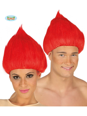 Perruca De Trolls Vermell