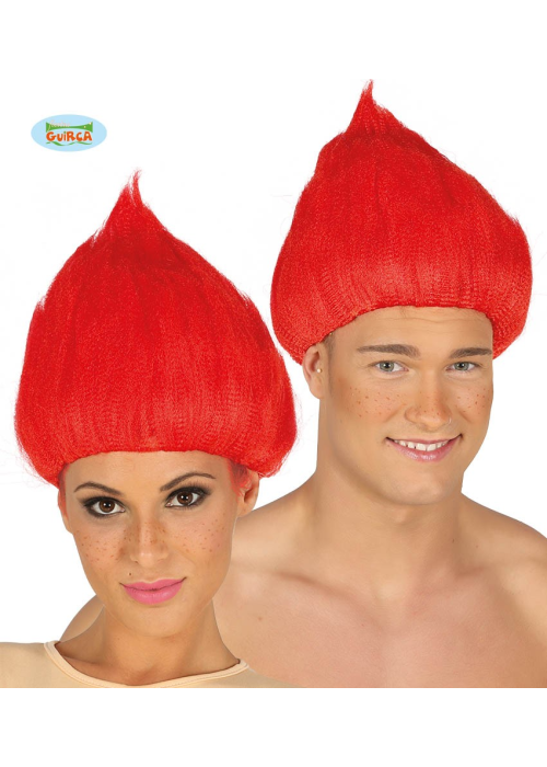 Perruca De Trolls Vermell