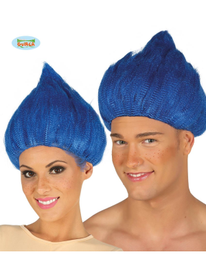 Perruca De Trolls De Color Blau Fosc