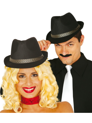 Sombrero Gangster Negro Eco - COMPLEMENTOS POR CATEGORIA