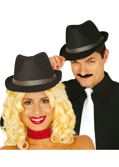 Sombrero Gangster Negro Eco - COMPLEMENTOS POR CATEGORIA
