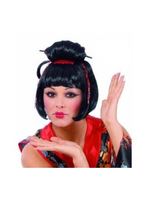 Comprar Peluca Geisha Melena - Complementos de Chinos, Orientales, Ninjas y Geishas