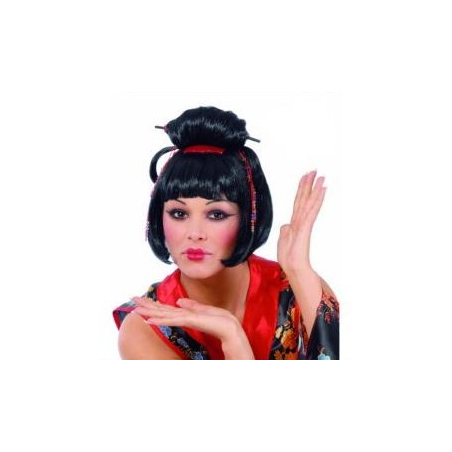 Peluca Geisha Melena - Complementos de Chinos, Orientales, Ninjas y Geishas