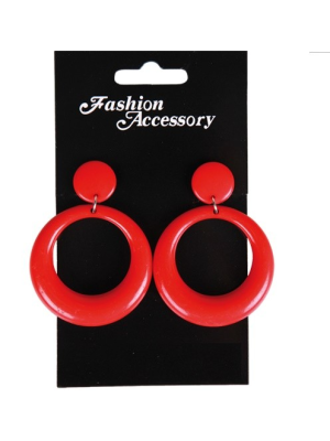 Comprar Pendientes de Aro Pequeño Rojo - Pendientes, Collares y Pulseras 
