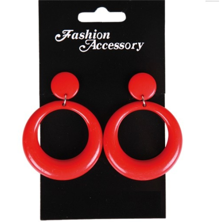 Pendientes de Aro Pequeño Rojo - Pendientes, Collares y Pulseras