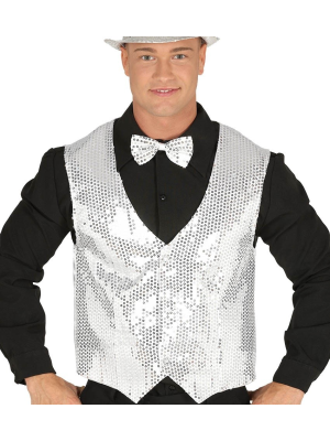Vest Sequin Silver