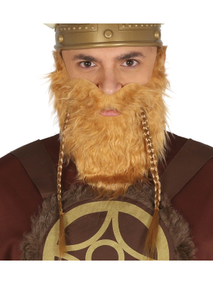 Barba y Bigote de Barbaro con Adhesivo - Barbas y Bigotes