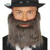 Barba y Bigote Gris con Goma - Barbas y Bigotes