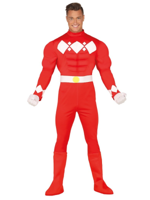 Disfraz de Guerrero Ranger Rojo - Disfraces de Superheroes para Hombre