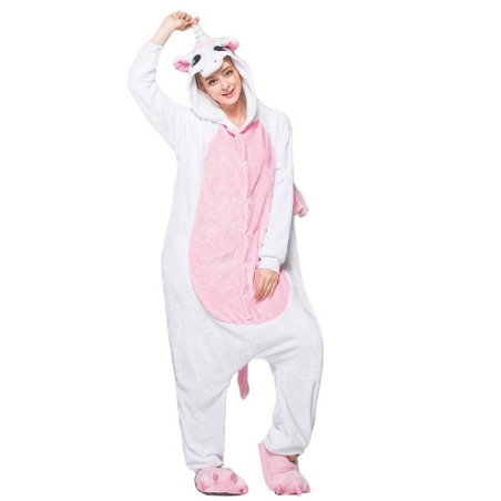 Disfraz de Unicornio Pijama Peluche Rosa - Disfraces de Animales Adultos
