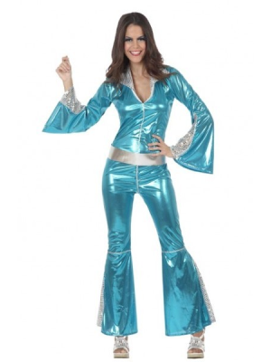 Disfraz de Disco Buzo Azul Mujer - Disfraces de Mujer