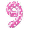 Globo Rosa Numero 9 de Foil - Globos