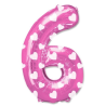 Balão Rosa Numero 6 de Foil